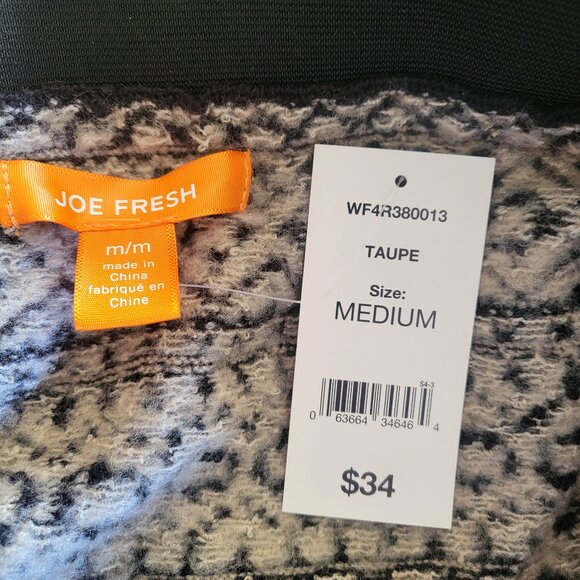 Joe Fresh Knit Pencil Mini Skirt Taupe & Black Size M - Picture 6 of 8